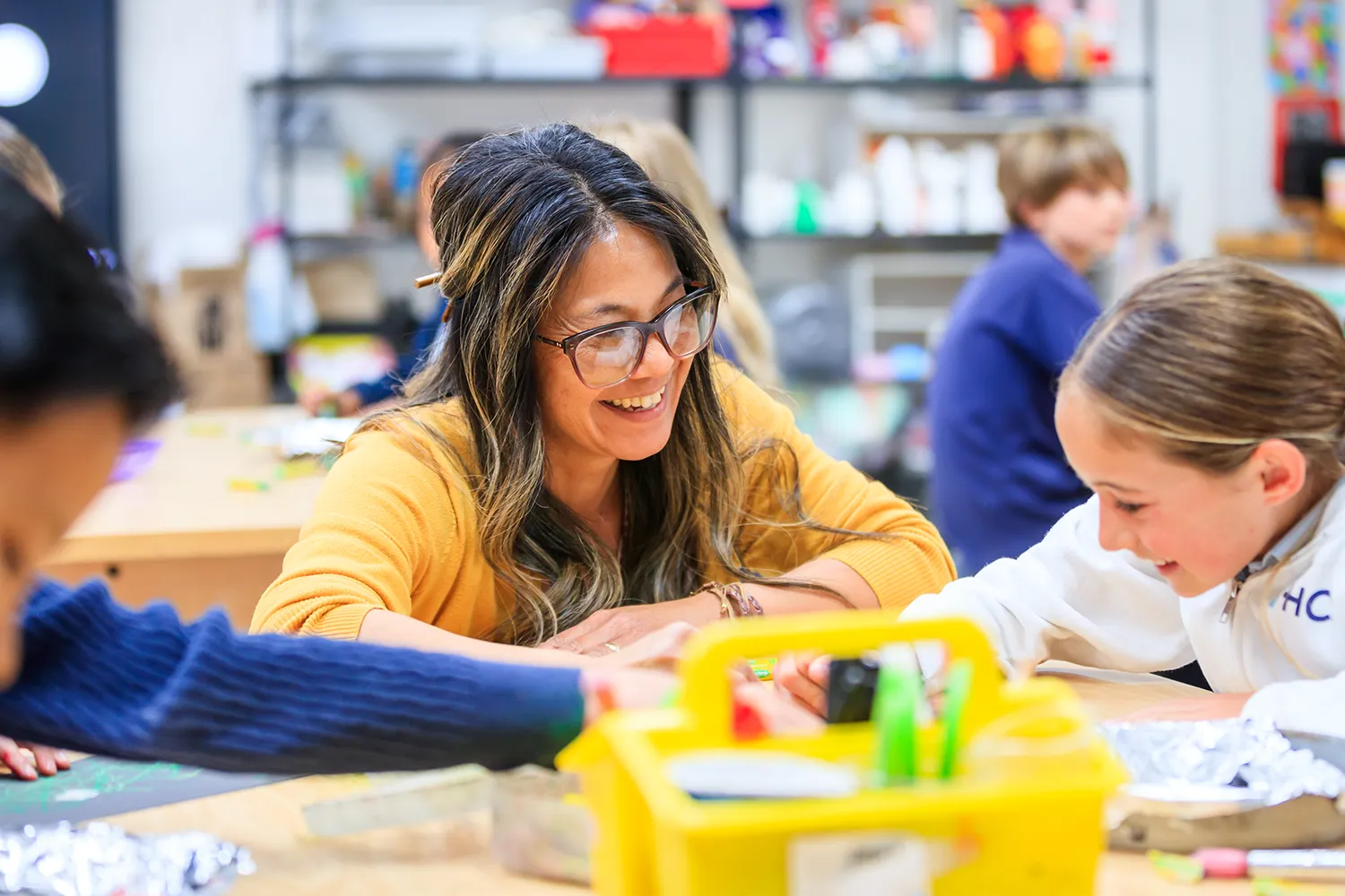 Art Teacher with Student